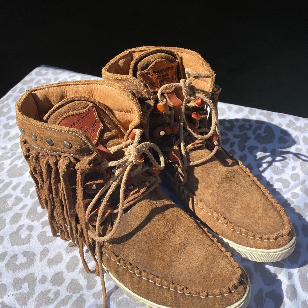 Free People El Vaquero Suede Fringe Boot Sz EU 39 (US 8.5)